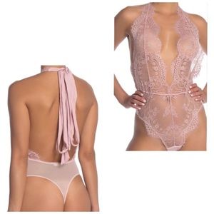 NWT Free People Pink Showoff Bodysuit